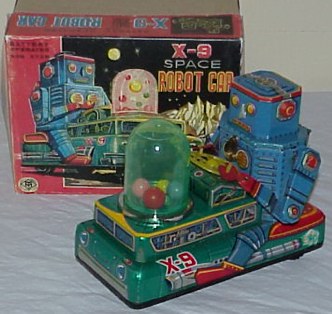 Vieux Robot Jouet Vintage Dans Sa Boîte – Space Ship Controlled